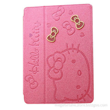 Fashion style leather case for iPad 5, with hardware, best quality manufacturer
